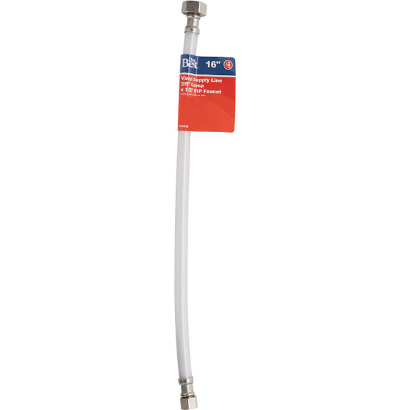 Do it Best 1/2 In. F X 3/8 In. OD X 16 In. L Vinyl Faucet Connector Do it Best 1/2 In. F X 3/8 In. OD X 16 In. L Vinyl Faucet Connector