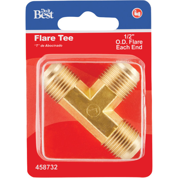 Do it 1-2 In. Flare Brass Tee 458732 458732