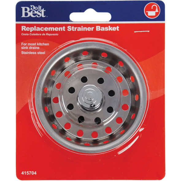 Do it 3-1-2 In. Stainless Steel Basket Strainer Stopper 415704 415704