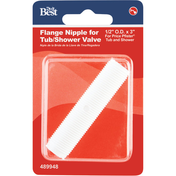 Do it 1/2 In. x 3 In. Plastic Flange Nipple Do it 1/2 In. x 3 In. Plastic Flange Nipple