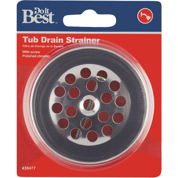 Do it Best 2 In. Dome Cover Tub Drain Strainer with Chrome Finish Do it Best 2 In. Dome Cover Tub Drain Strainer with Chrome Finish