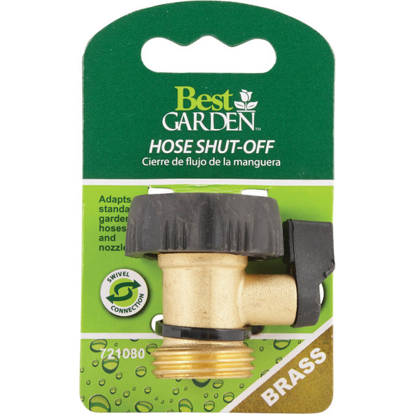 Best Garden Brass Single Hose Shutoff Best Garden Brass Single Hose Shutoff