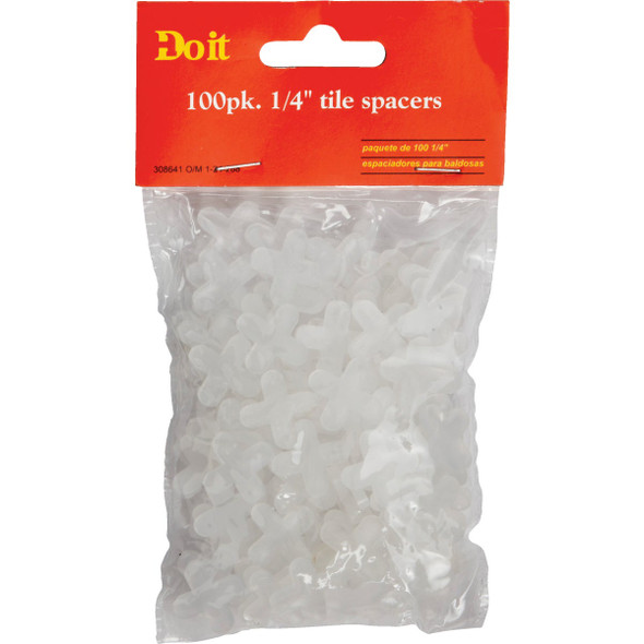 Do it 1/4 In. White Hard Tile Spacers (100-Pack) 308641