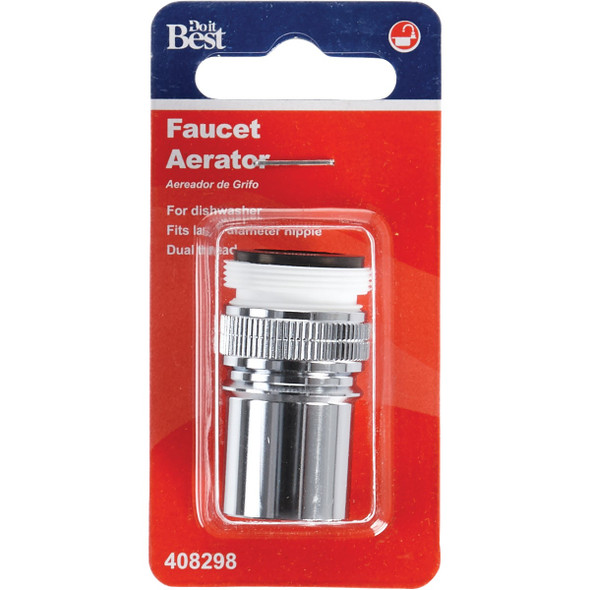 Do it 15/16"-27 Outside or 55/64"-27 Inside Duo-Fit Dishwasher Faucet Adapter Do it 15/16"-27 Outside or 55/64"-27 Inside Duo-Fit Dishwasher Faucet Adapter