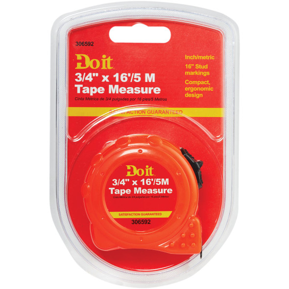 Do it 5m-16 Ft. Metric-SAE Power Tape Measure 306592 306592