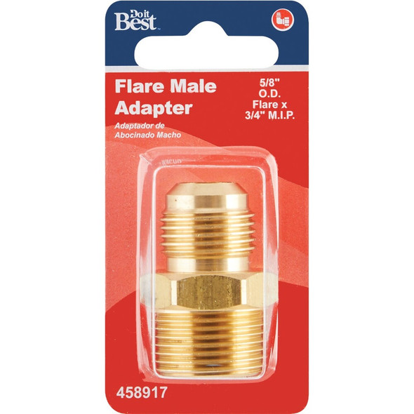 Do it 5-8 In. x 3-4 In. Brass Male Flare Adapter 458917 458917