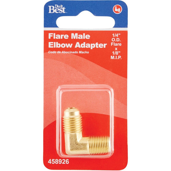 Do it 1-4 In. x 1-8 In. MIP 90 Deg. Flare Brass Elbow (1-4 Bend) 458926 458926