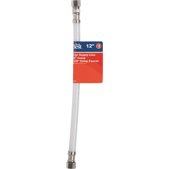 Do it Best 3-8 In. OD X 3-8 In. OD X 12 In. L Vinyl Faucet Connector IB23412LF 456107