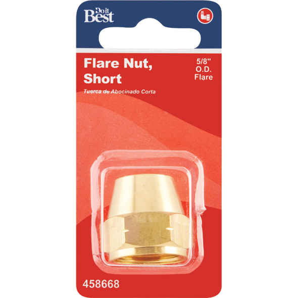 Do it 5-8 In. Brass Low Lead Short Flare Nut 458668 458668