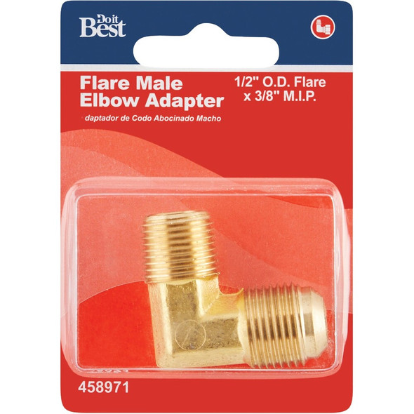 Do it 1-2 In. x 3-8 MIP 90 Deg. Flare Brass Elbow (1-4 Bend) 458971 458971