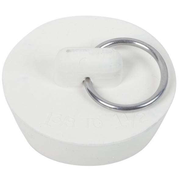 Do it Duo-Fit 1-3/8 In. to 1-1/2 In. White Sink Rubber Drain Stopper 415438