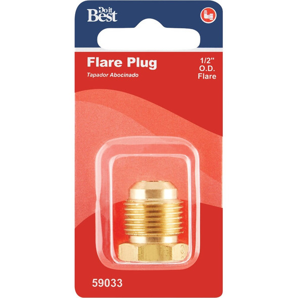 Do it 1-2 In. Brass Low Lead Flare Plug 459033 459033