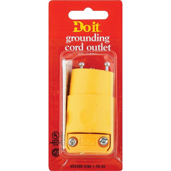 Do it 15A 125V 3-Wire 2-Pole Residential Grade Cord Connector C30-515CV-000 505390