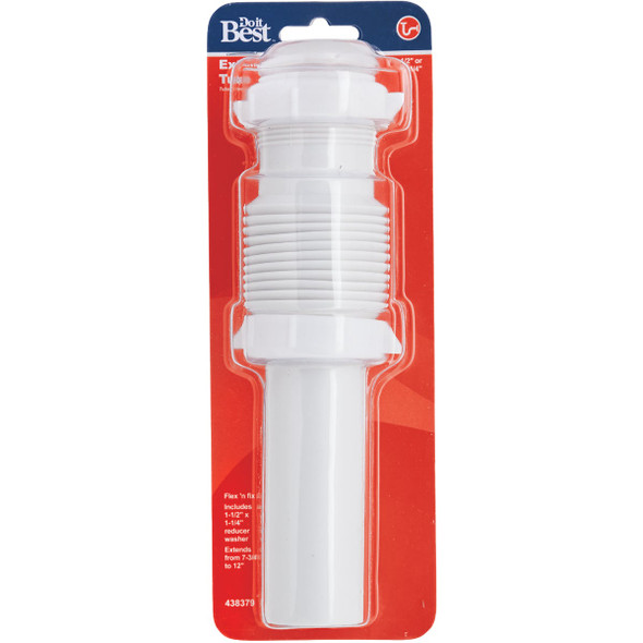 Do it Best 1-1/2 In. x 9 In. White Plastic Tailpiece