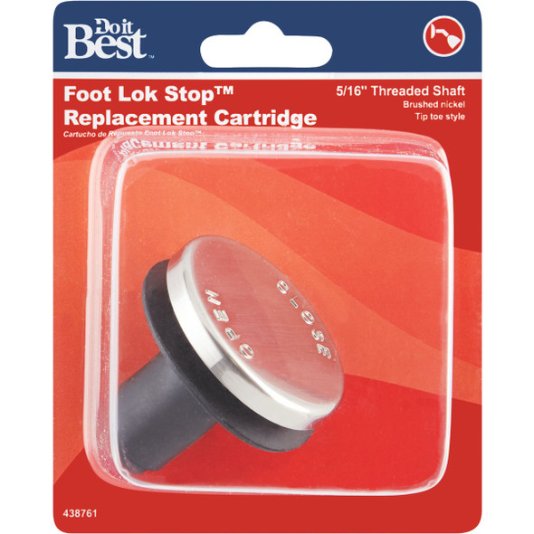 Do it Best Toe-Touch 5/16 In. Thread Tub Drain Stopper Cartridge in Brushed Nickel Do it Best Toe-Touch 5/16 In. Thread Tub Drain Stopper Cartridge in Brushed Nickel