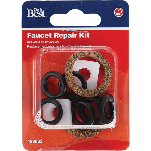 Do it Best Crane, Replacement Rubber, Plastic, Metal, Fiber Faucet Repair Kit DIB808-65 489832