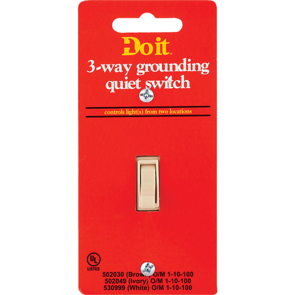 Do it Ivory 15A Grounding Quiet 3-Way Switch