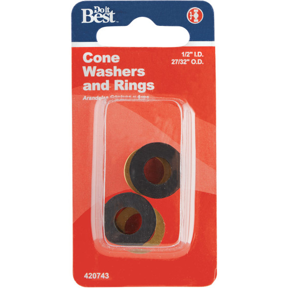 Do it Best 1/2 In. Black Cone Faucet Washer Do it Best 1/2 In. Black Cone Faucet Washer