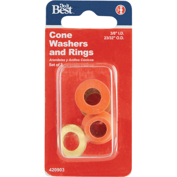 Do it Best 3/8 In. x 23/32 In. Black Cone Faucet Washer Do it Best 3/8 In. x 23/32 In. Black Cone Faucet Washer
