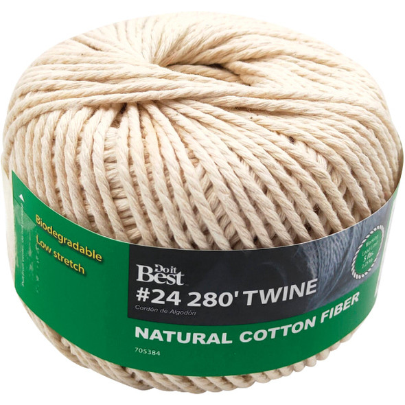 Do it Best #24 x 280 Ft. Natural Cotton Twine Do it Best #24 x 280 Ft. Natural Cotton Twine
