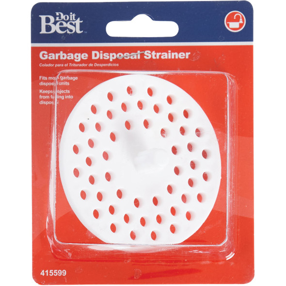 Do it 3-1/8 In. Dia White Plastic Garbage Disposer Strainer