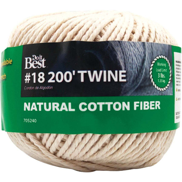Do it Best #18 x 200 Ft. Natural Cotton Twine 705240