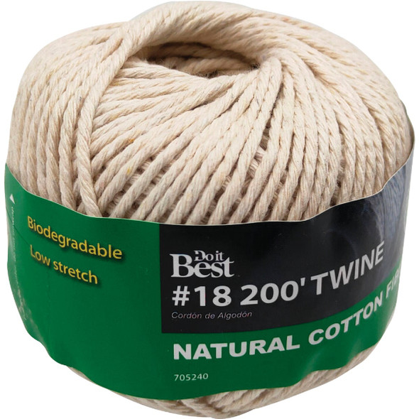 Do it Best #18 x 200 Ft. Natural Cotton Twine Do it Best #18 x 200 Ft. Natural Cotton Twine