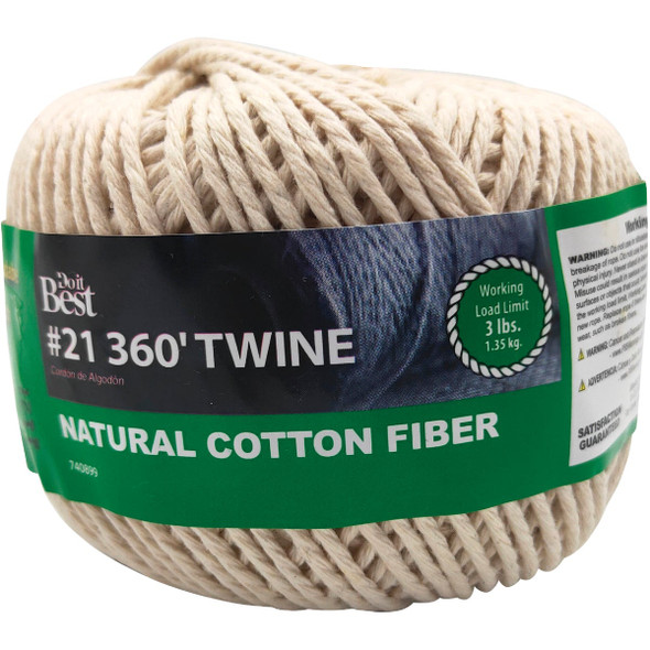 Do it Best #21 x 360 Ft. Natural Cotton Twine 740899 Do it Best #21 x 360 Ft. Natural Cotton Twine 740899