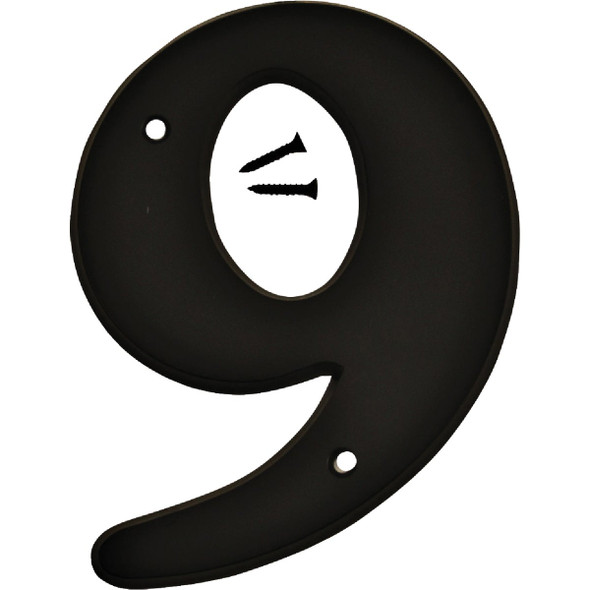 Hy-Ko 6 In. Black Gloss House Number Nine 30209 Hy-Ko 6 In. Black Gloss House Number Nine 30209