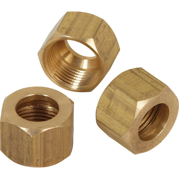 Do it 1/4 In. OD Brass Compression Nut (3-Pack) 407214