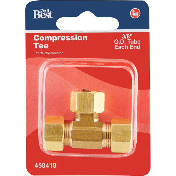 Do it 3-8 In. Compression Brass Tee 458418 458418