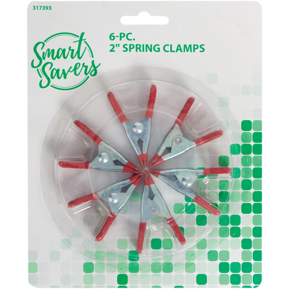 Smart Savers 2 In. Metal Spring Clamp Set (6-Piece) AI003 Pack of 12