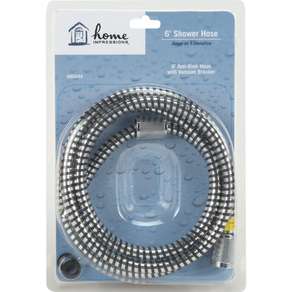 Home Impressions Chrome 6 Ft. Shower Hose Home Impressions Chrome 6 Ft. Shower Hose