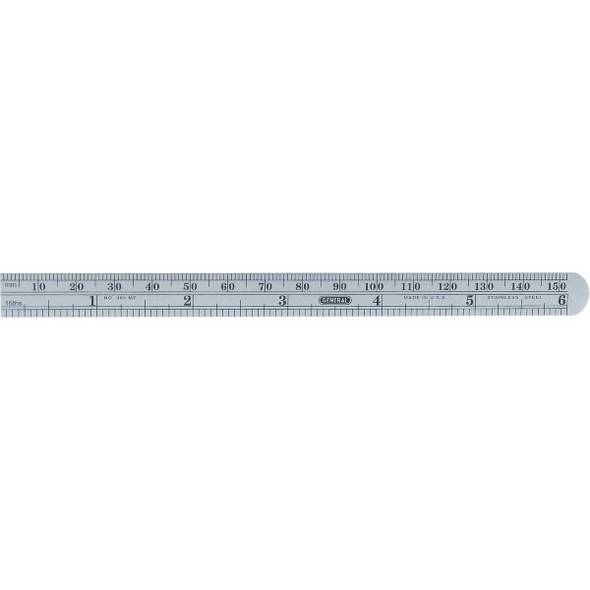 General Tools 6 In. Flexible Steel Economy Precision Straight Edge Ruler 305ME