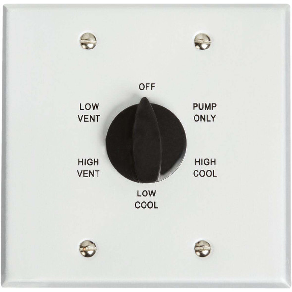 Dial Two-Speed Six-Position Metal Rotary Switch - 2 Gang Metal 7131