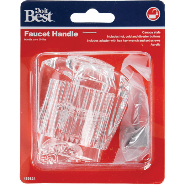 Do it Best Acrylic Universal Replacement Clear Faucet Handle IB805-105 489824