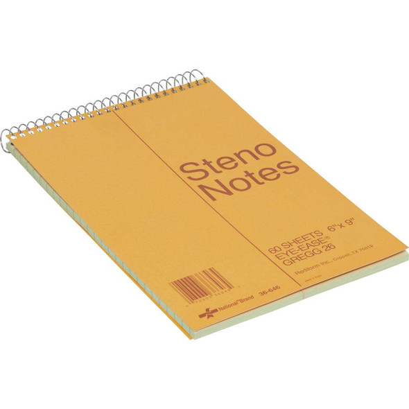 National Brand 6 In. W. x 9 In. H. 60-Sheet Top-Spiral Steno Pad 36646