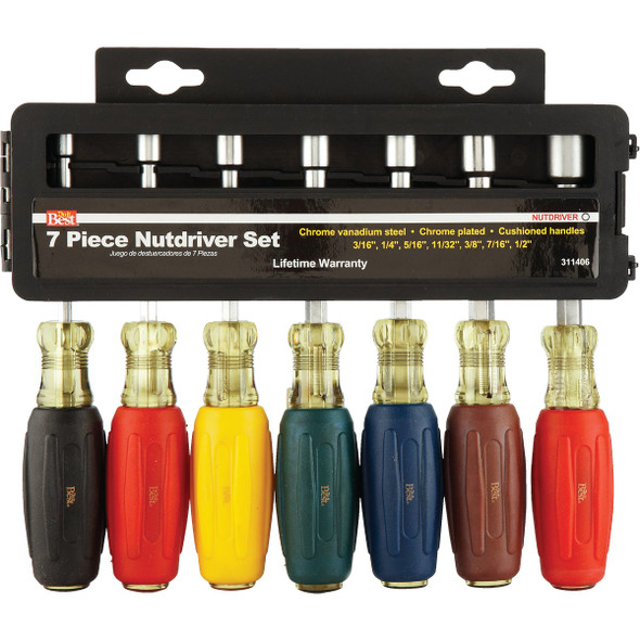 Do it Best Standard 3 In. Solid Shaft Nut Driver Set, 7-Piece 311406 311406