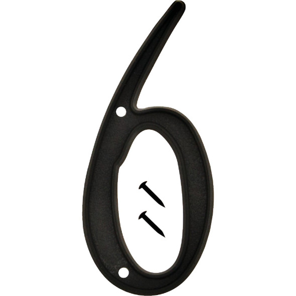Hy-Ko 4 In. Black House Number Six PN-29/6 Pack of 10