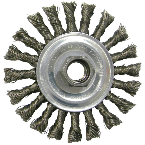 Weiler Vortec 4 In. Twisted/Knotted 0.020 In. Angle Grinder Wire Wheel 36055