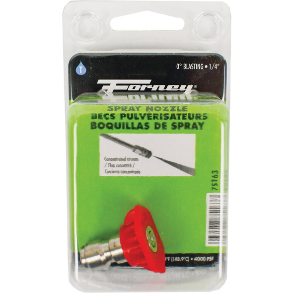 Forney 4.0mm 0 Degree Red Pressure Washer Spray Tip 75163 772931