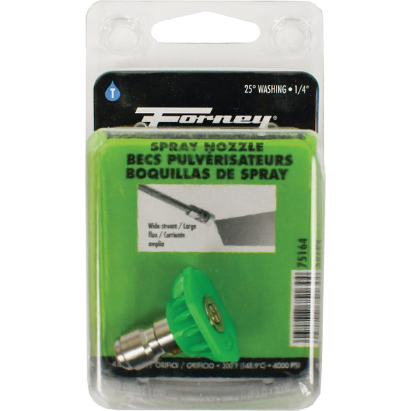 Forney 4.0mm 25 Degree Green Pressure Washer Spray Tip Forney 4.0mm 25 Degree Green Pressure Washer Spray Tip