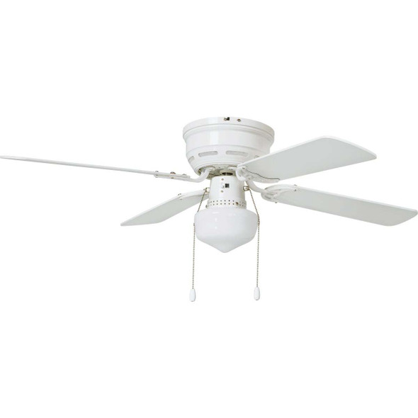 Home Impressions 42 In. White Ceiling Fan with Light Kit TS-42-023