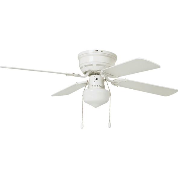 Home Impressions 42 In. White Ceiling Fan with Light Kit Home Impressions 42 In. White Ceiling Fan with Light Kit