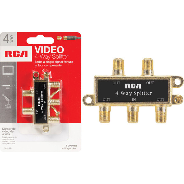 RCA 4-Way Coaxial Splitter VH49R