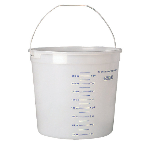 Leaktite 10 Qt. Clear Plastic Bucket with Measuring Increments 1045139