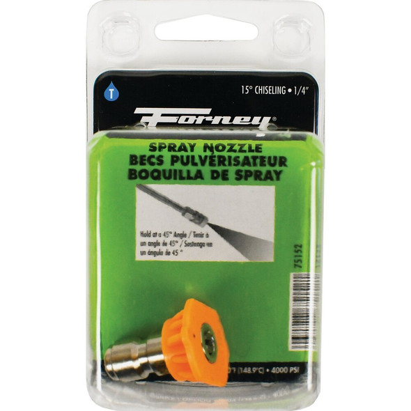 Forney 4.0mm 15 Degree Yellow Pressure Washer Spray Tip 75152 772949