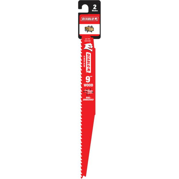 Diablo 2pk 9" 4-6t Recip Blade DS0912BW2 300964