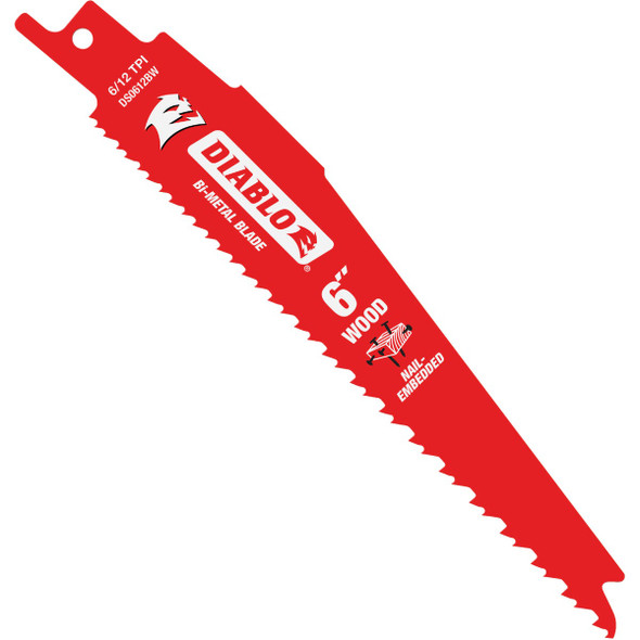 Diablo 5pk 6" 6/12t Recip Blade DS0612BW5