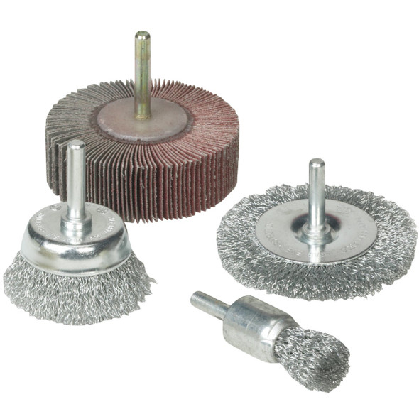 Weiler Vortec 4 pcs Abrasive Wheel & Brush Set 36455